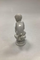 Dahl Jensen Blanc de Chine Figur af Pan og Baby No 1038 - Danam Antik