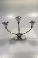 Georg Jensen Sterling Sølv 3-armede stager No 673B (2) - Danam Antik