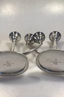 Georg Jensen Sterling Sølv 3-armede stager No 673B (2) - Danam Antik