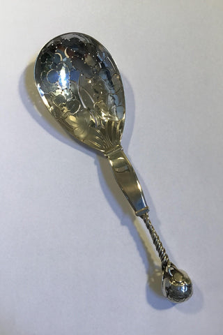 Early Georg Jensen Silver Ornamental Berryspoon No 35