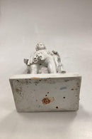 Kongelig Porcelæn Bisque Figur af Thorvaldsen Støttende sig til Håbet No 57 - Danam Antik