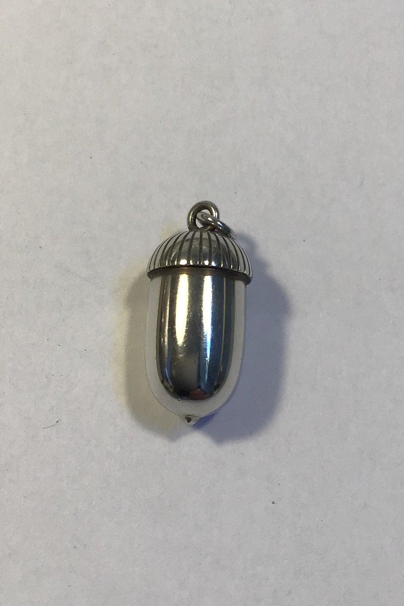 Georg Jensen Sterling Sølv Vedhæng (Agern) Måler 2.5 cm(1 in) Vægt 4.3 gr/0.15 oz - Danam Antik