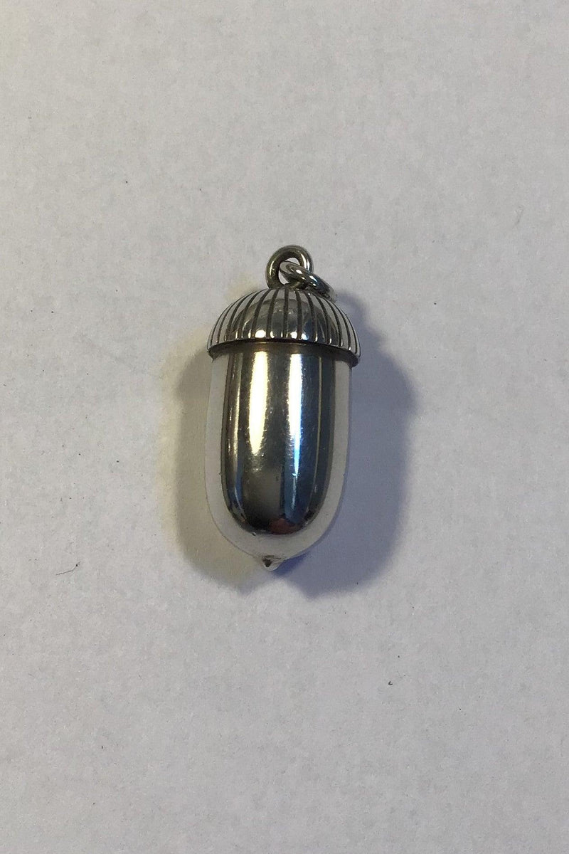 Georg Jensen Sterling Sølv Vedhæng (Agern) Måler 2.5 cm(1 in) Vægt 4.3 gr/0.15 oz - Danam Antik