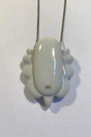 Royal Copenhagen Sterling Sølvkæde med Porcelænsvedhæng og Tigerøje - Danam Antik