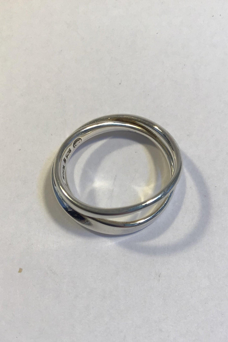 Georg Jensen Sterling Sølv Ring No 369 Torun Möbius Ring Str. 56 (US 7½) Vægt 4.6 gr/0.16 oz - Danam Antik