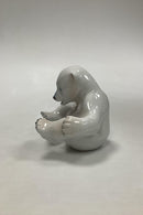 Bing og Grøndahl Figur Siddende Isbjørneunge No 2536 - Danam Antik