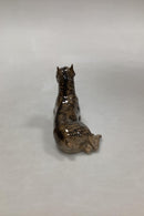 Royal Copenhagen Figur Liggende Boxer No 3635 Måler 15cm x 9,5cm ( 5.91 inch x 3,74 inch ) Designet af Holger Christensen Tidlig variant med tydlige striber - Danam Antik