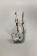 Royal Copenhagen Figur Liggende Boxer No 3635 Måler 15cm x 9,5cm ( 5.91 inch x 3,74 inch ) Designet af Holger Christensen Tidlig variant med tydlige striber - Danam Antik