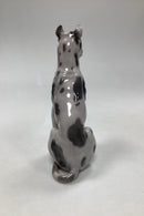 Bing og Grøndahl Figur af Siddende Grand Danois Hund No 2038 - Danam Antik