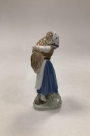 Royal Copenhagen Figur Pige med Neg No 908 - Danam Antik