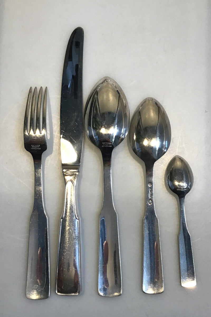 Hans Hansen Arvesølv No. 2 Sterling Sølv/Sølv Bestiksæt til 12 pers.(60 dele) - Danam Antik