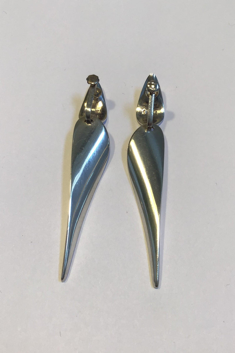 Georg Jensen Sterling Sølv Øreringe(skruer) No 128A Nanna Ditzel - Danam Antik