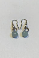 Georg Jensen Sterling Sølv Øreringe Sphere Akvamarin - Danam Antik