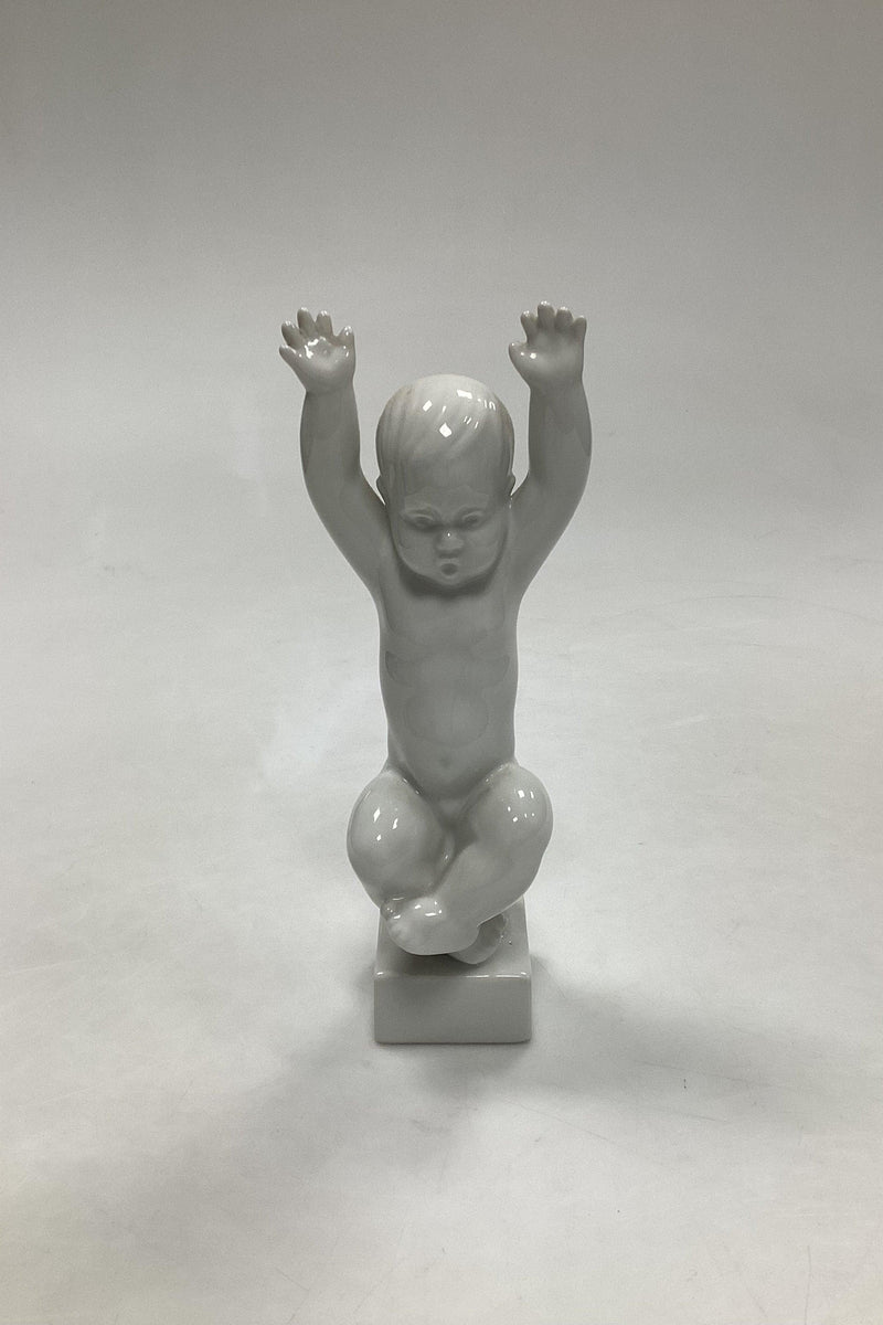 Bing og Grøndahl Blanc de Chine Figur "Så stor" No. 2229 - Danam Antik