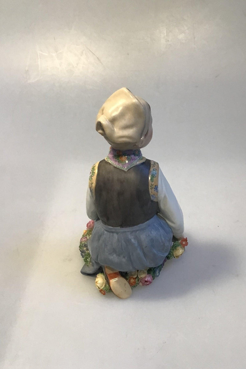 Royal Copenhagen Overglasur Figur Amager Dreng nr. 12414 - Danam Antik