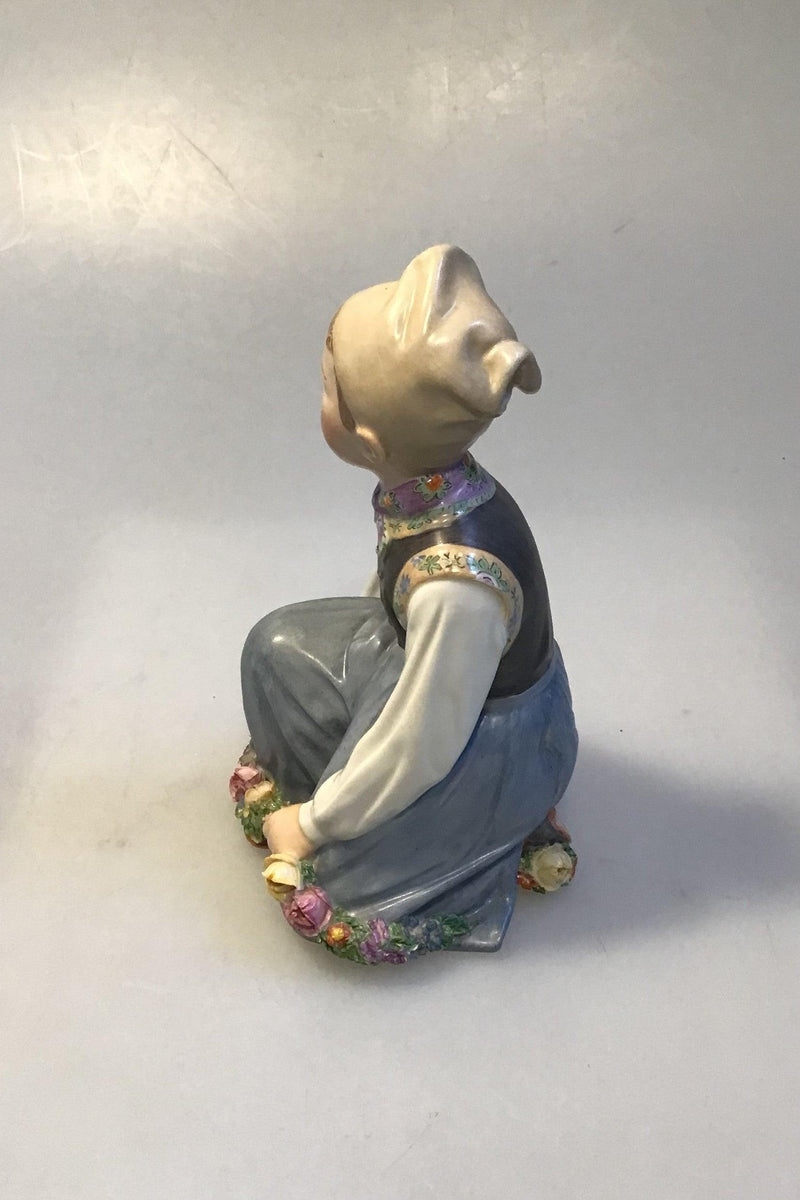 Royal Copenhagen Overglasur Figur Amager Dreng nr. 12414 - Danam Antik