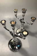 Georg Jensen Sterling Sølv Tre-armede kandelabre No 161 (2) (1925-1932). - Danam Antik