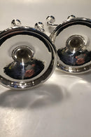 Georg Jensen Sterling Sølv Tre-armede kandelabre No 161 (2) (1925-1932). - Danam Antik