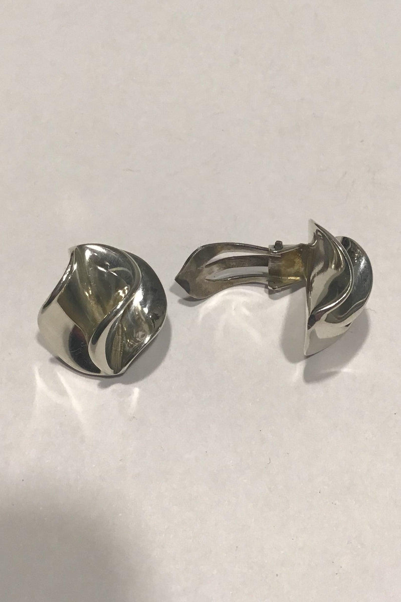 Georg Jensen Sterling Sølv Øreringe (Clips) - Danam Antik