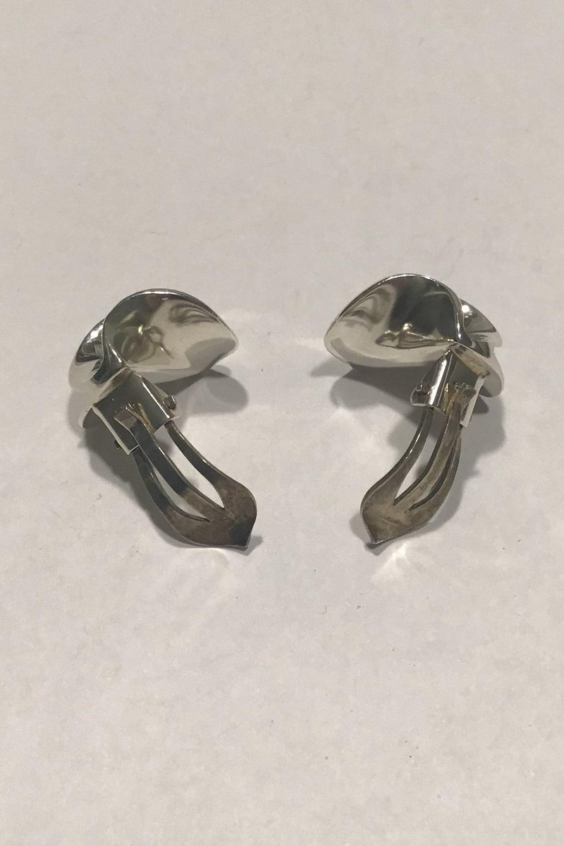 Georg Jensen Sterling Sølv Øreringe (Clips) - Danam Antik
