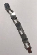 Georg Jensen Sølv Armlænke No 1 Blå Sten (1915-1930) - Danam Antik