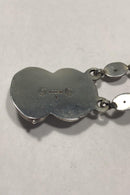 Georg Jensen Sølv Armlænke No 1 Blå Sten (1915-1930) - Danam Antik