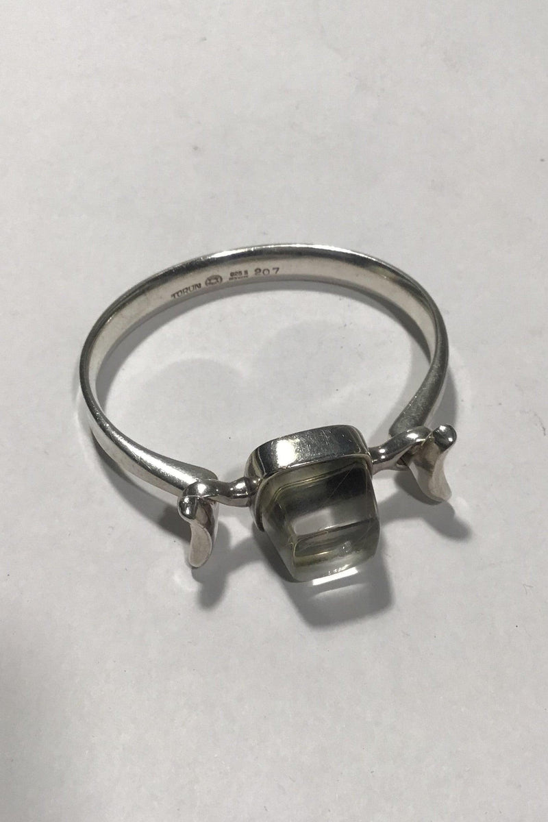 Georg Jensen Sterling Sølv Armring No 207 med Rutil Quartz Torun - Danam Antik