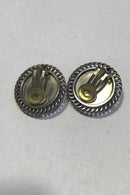 Georg Jensen Sterling Sølv Øreringe No 85. Grøn Agat Clips - Danam Antik