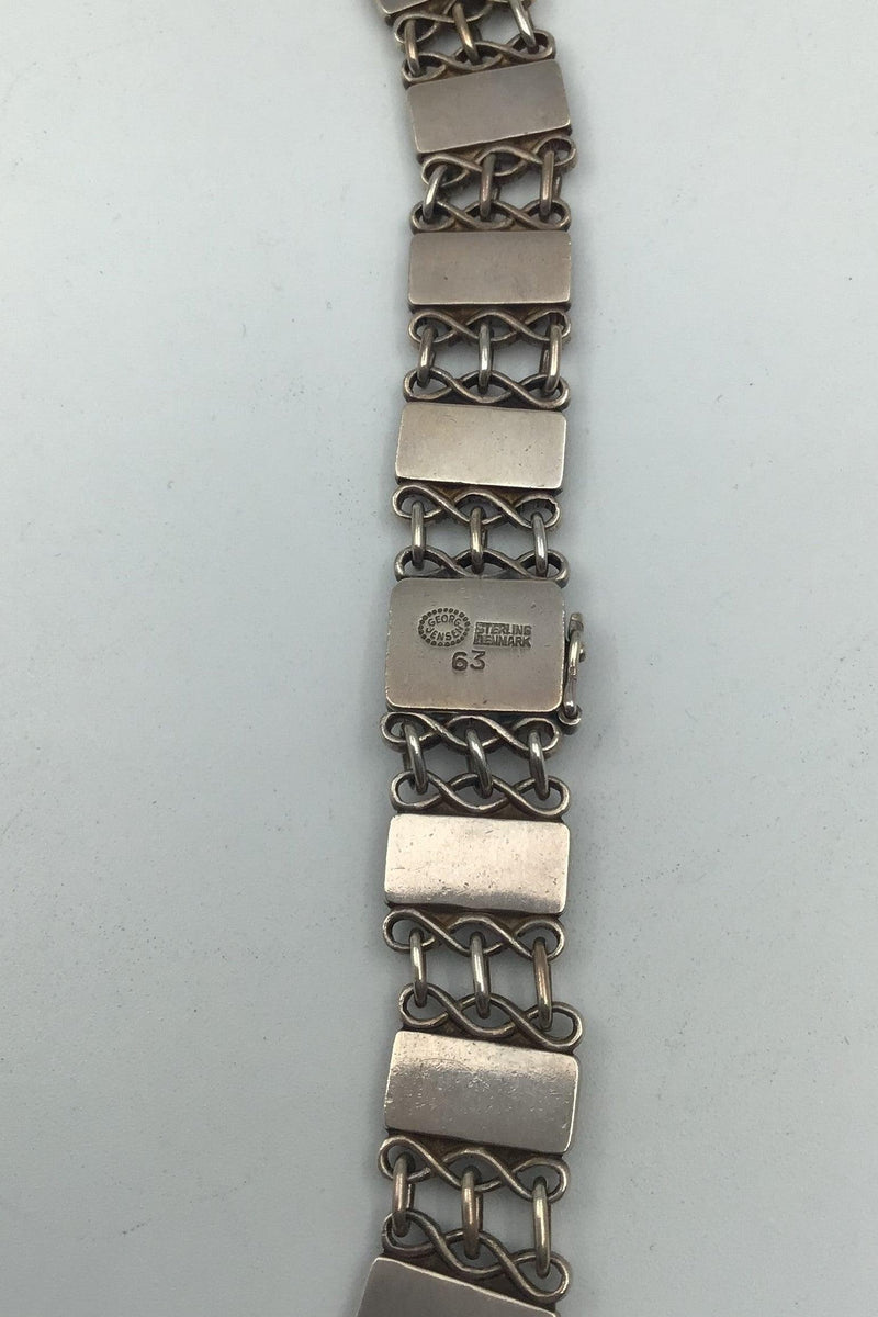 Georg Jensen Sterling Sølv Halskæde No 63 - Danam Antik