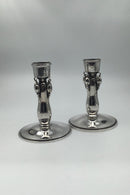 Georg Jensen Sterling Sølv Magnolia Lysestager No 2 (1925-1933) (2) - Danam Antik