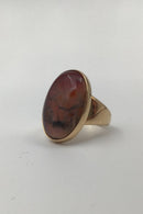 Georg Jensen 18K Guld Ring No. 1090 Rosenkvarts - Danam Antik
