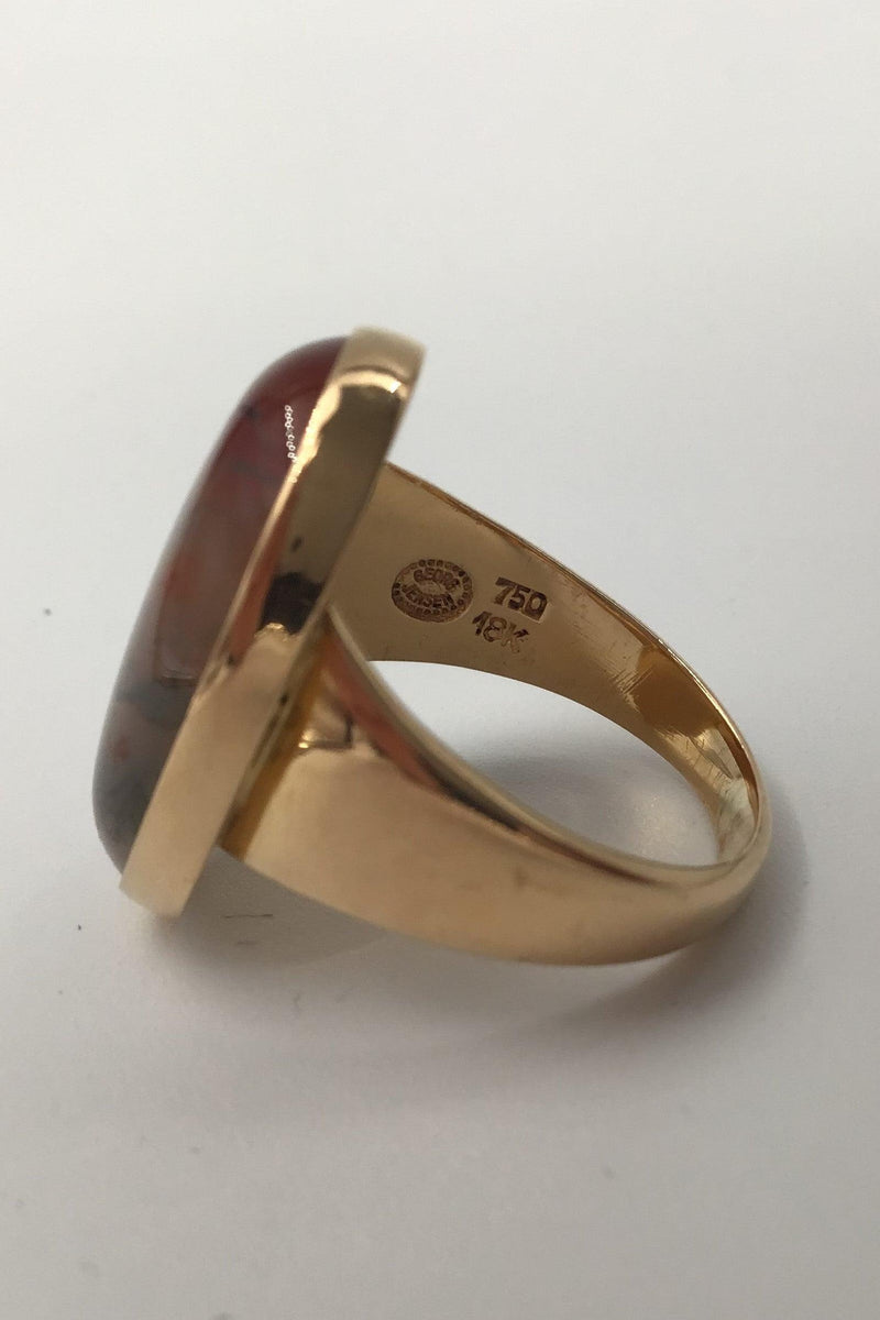 Georg Jensen 18K Guld Ring No. 1090 Rosenkvarts - Danam Antik