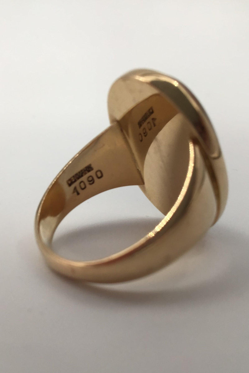 Georg Jensen 18K Guld Ring No. 1090 Rosenkvarts - Danam Antik