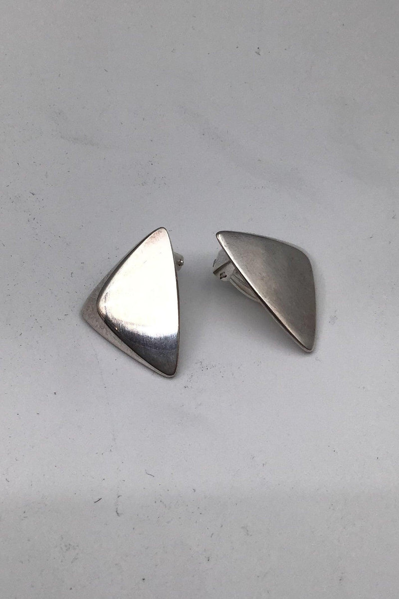 Georg Jensen Sterling Sølv Øreringe (Clips) - Danam Antik