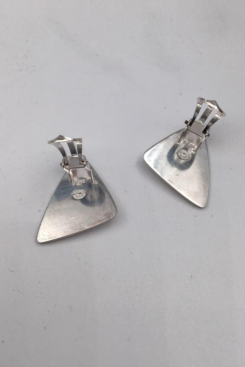 Georg Jensen Sterling Sølv Øreringe (Clips) - Danam Antik