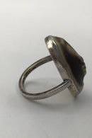 Wiwen Nilsson Sterling Sølv Ring med Porcelæns indlæg af Jais Nielsen eller Åke Holm R8 - Danam Antik