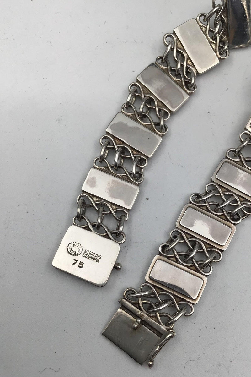 Georg Jensen Sterling Sølv Armlænke No. 75 - Danam Antik
