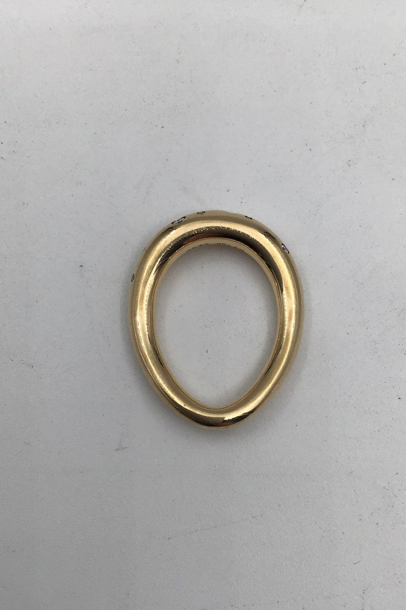 Georg Jensen 18K Guld Ring (0.14 ct Brillant) Offspring - Danam Antik