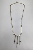 Niels Erik From Sterling Sølv Halskæde med integreret ametyst vedhæng - Danam Antik