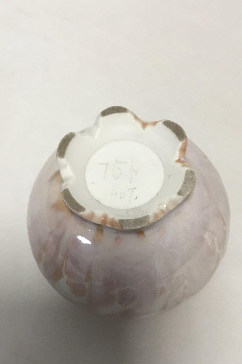 Royal Copenhagen Lyserød Krystalglasur Vase af Clements fra 1885-1890 - Danam Antik