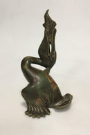 Unika Royal Copenhagen Hugo Liisberg Figur af Pelikan med fisk fra den 27-9-1919 - Danam Antik