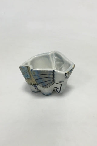 Aluminia/Royal Copenhagen Stentøjs skål formet som Elefant af Jeanne Grut