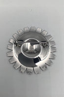 Georg Jensen Sterling Sølv Marguerit Broche, Sort - Danam Antik