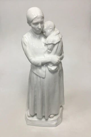 Bing & Grøndahl Kæmpe Figur Dame og Barn af Felix Arthur Nyland