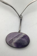 Georg Jensen Sterling Sølv Torun Halsring No 169 og Vedhæng No 133 - Danam Antik