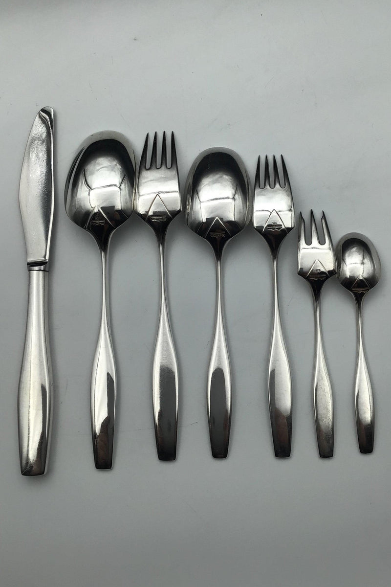 Hans Hansen Sterling Sølv Charlotte Bestiksæt 12 Personer (84 dele) - Danam Antik