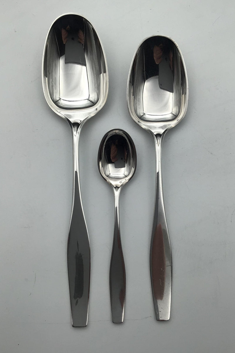 Hans Hansen Sterling Sølv Charlotte Bestiksæt 12 Personer (84 dele) - Danam Antik