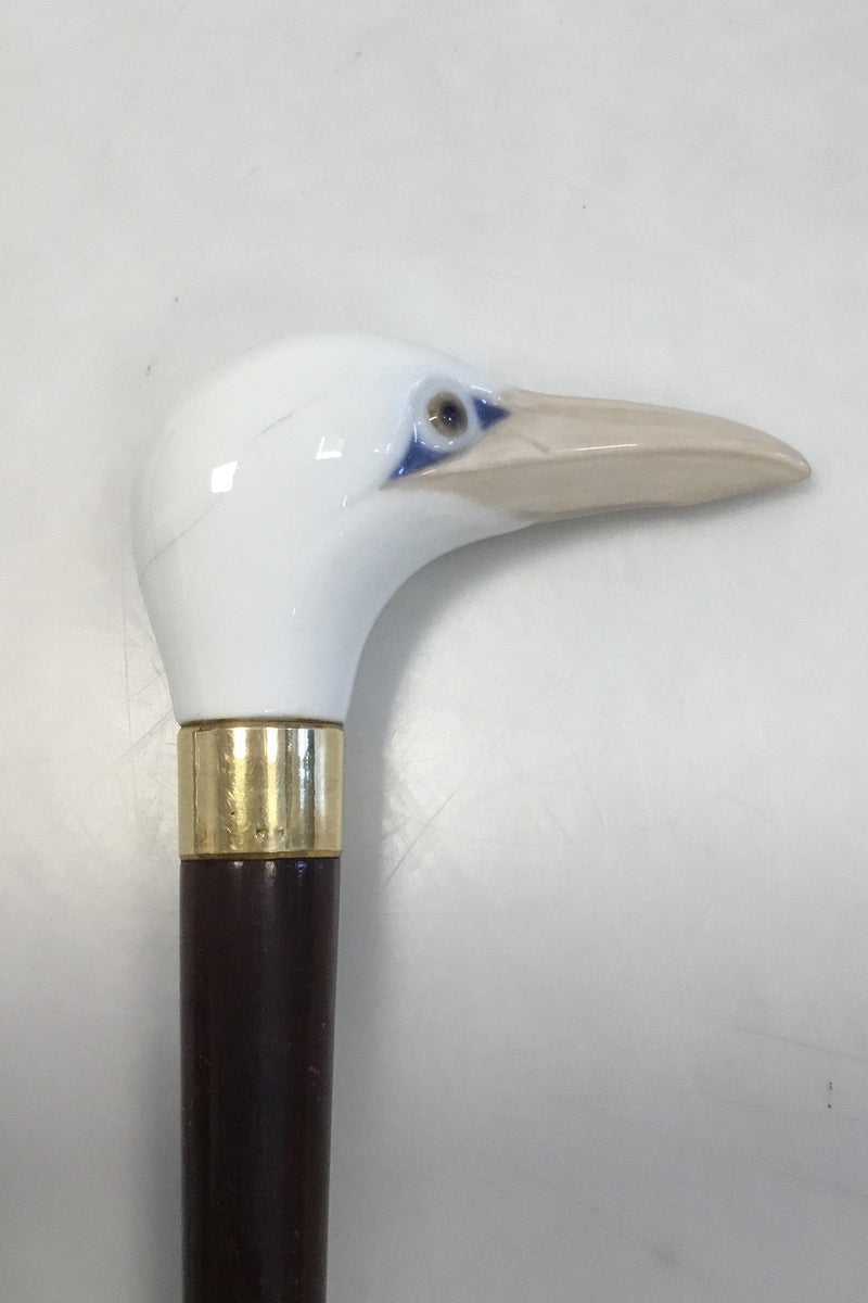 Royal Copenhagen Stokkehoved af porcelæn i form af fuglehoved - Danam Antik