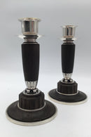 Georg Jensen Sterling Sølv Ibenholt Lysestager No. 2011 (2) (1930-1945) - Danam Antik