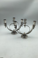 Georg Jensen Sterling Sølv Lysestager No. 670 Oscar Gundlach-Pedersen (2) - Danam Antik